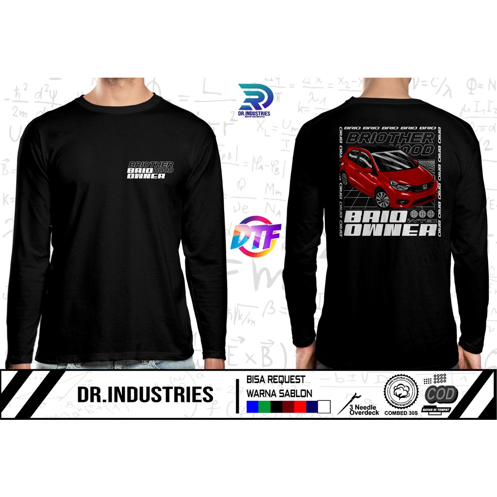 Kaos Lengan Panjang Brio Owners Indonesia New Style 2022 Terbaru Modifikasi - DR INDUSTRIES
