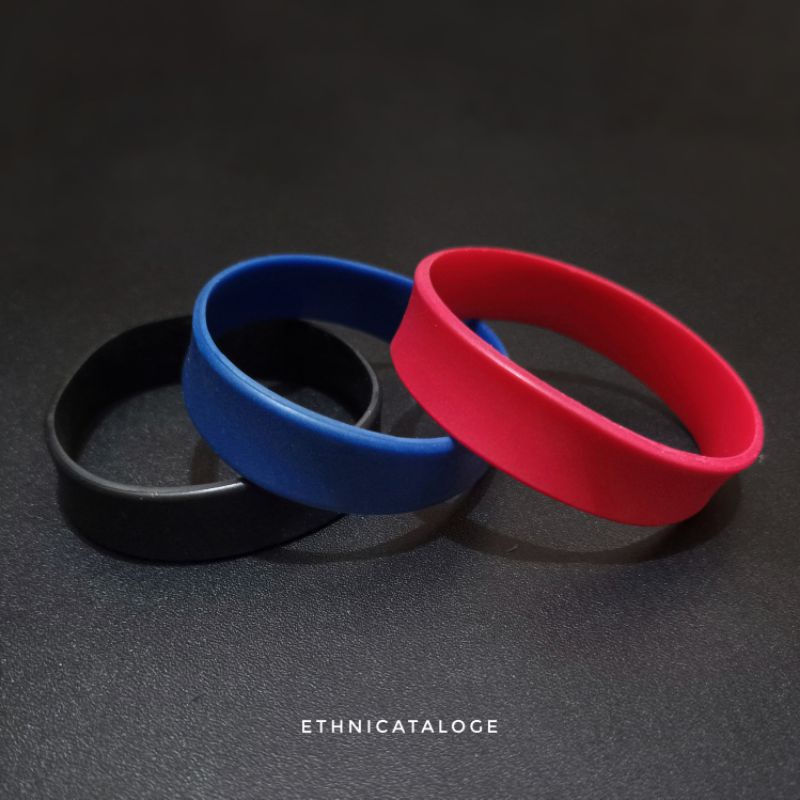 gelang sport karet rubber polos premium elastis/ rubber bracelet