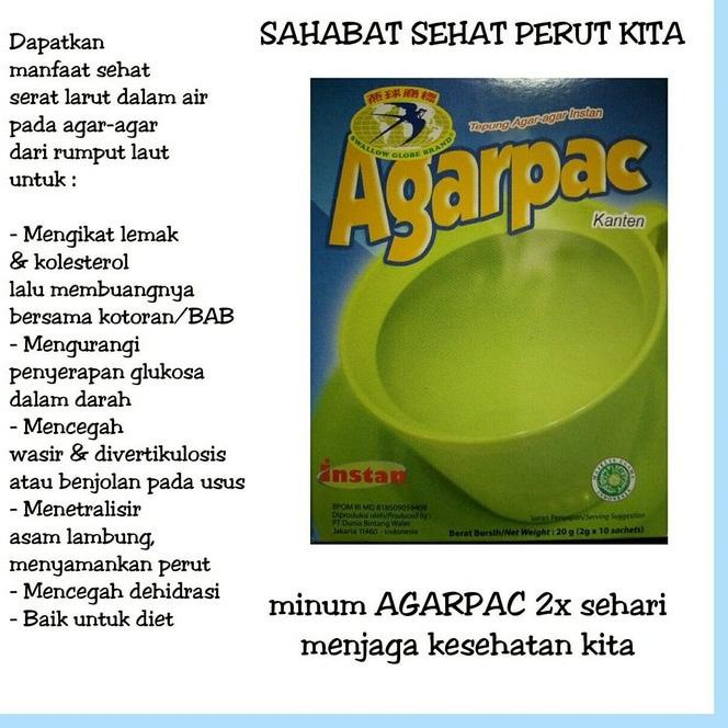 

(K-R3R)[»] 10 Sachet AGARPAC dari Swallow Globe, minuman kaya serat - HALAL amanah