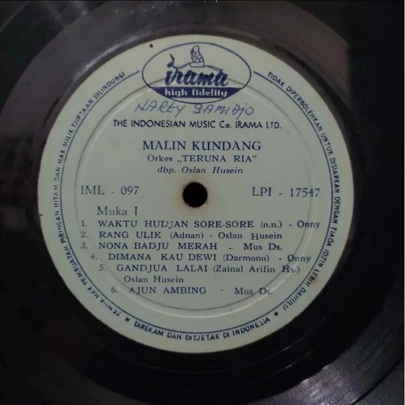 Vinyl Piringan Hitam 12&quot; Malin Kundang