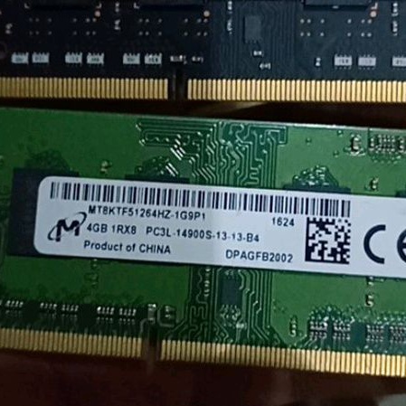 Ram laptop 4gb ddr3l pc3l 14900s 1866mhz Micron Low voltage 1.35 volt