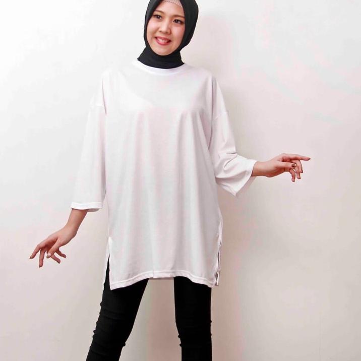 Terupdate✤➾ Kaos Oversize Polos / Kaos Oversize Hijab/ Kaos Oversize Wanita / Atasan Oversize 35 ➾