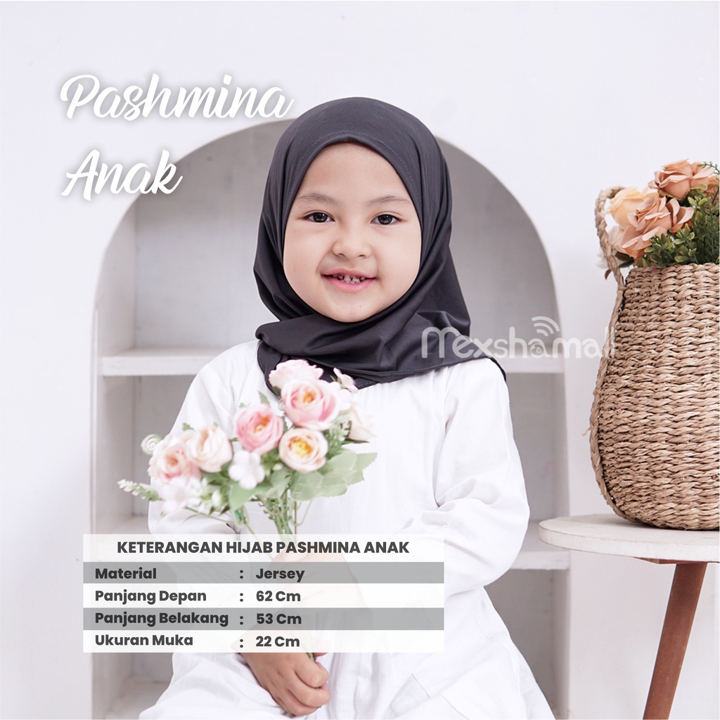 Pashmina Instan Anak/Zahra Kerudung Anak Jersey Premium Termurah