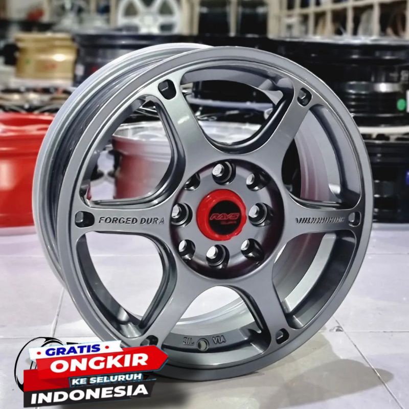 Velg Racing Mobil Air Ev Ring 14 Rays TE37 Dura R14 Brio Agya Yaris Sigra Dll