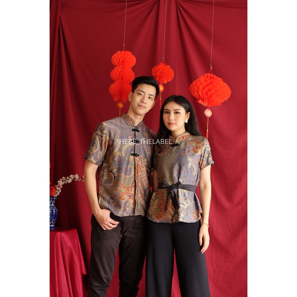 Gayatri Batik Set ( Available Couple ) - Kinara Kahiyang Noma Listya Uma Haewon Jun Emily Gaia Jenna Valda Arleth Hana Samara Nindy Arista Perine Tari
