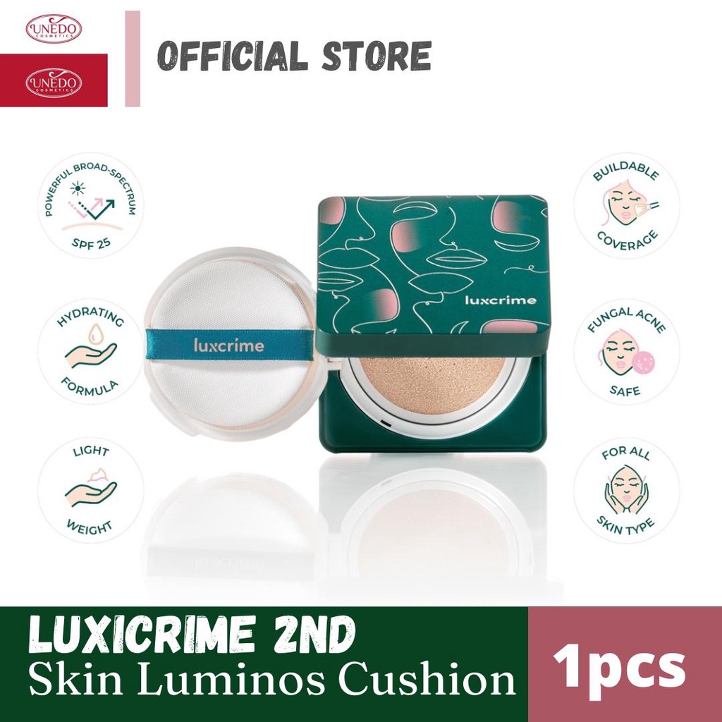 LUXCRIME 2nd Skin Luminos Cushion-Bedak Cushion