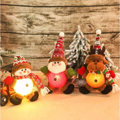 CD 21-22 Boneka Santa Snowman Dekorasi Gantungan Hiasan Pohon Natal