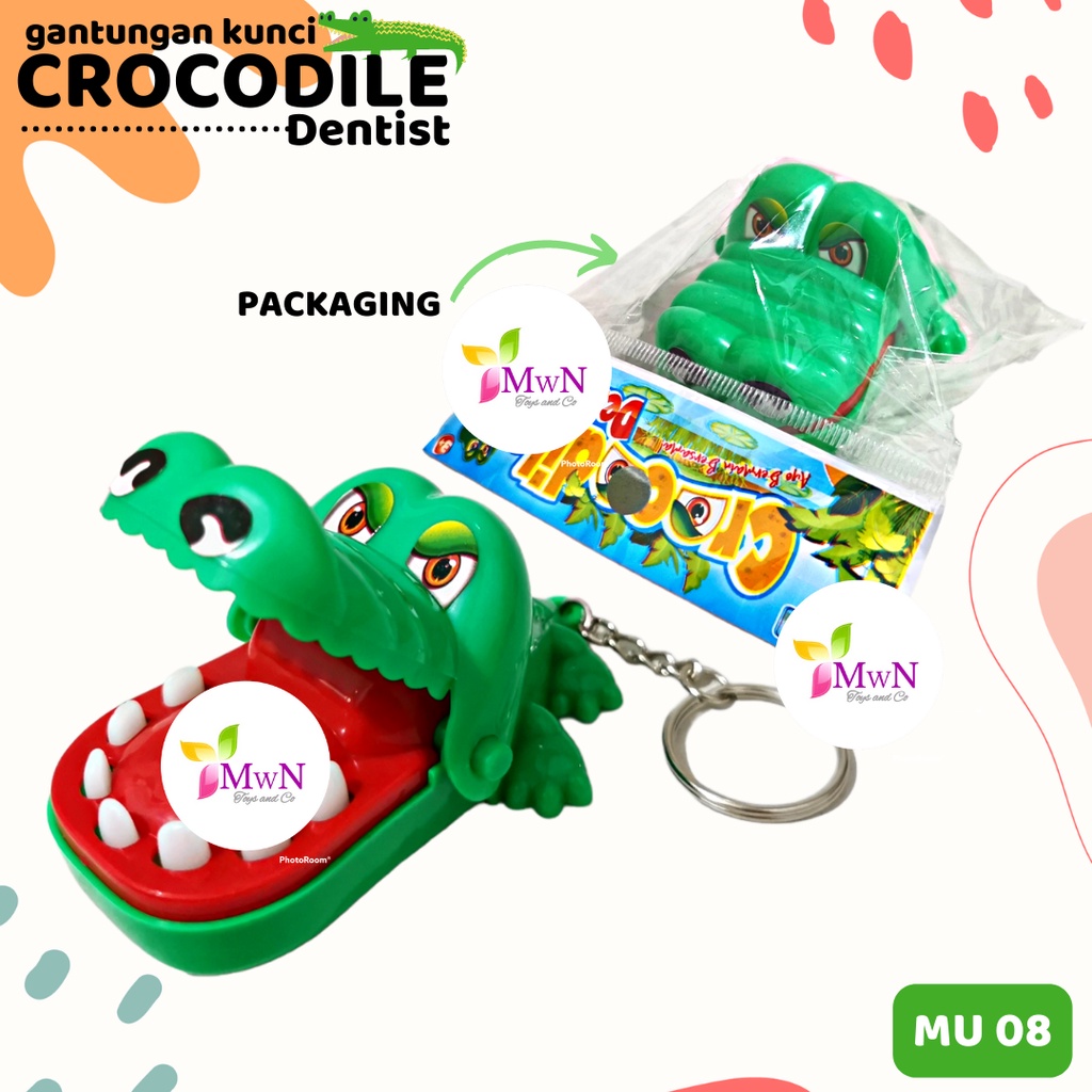 MWN Mainan Gantungan Kunci Crocodile Dentist Game Mini MU08