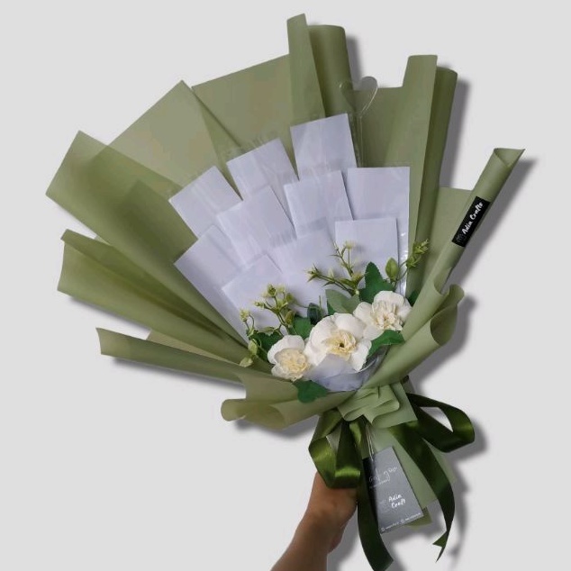 Money Bouquet / Buket Uang 10 Lembar / Buket Bunga / Bouquet Artificial / Bunga Palsu / Bouquet Anni