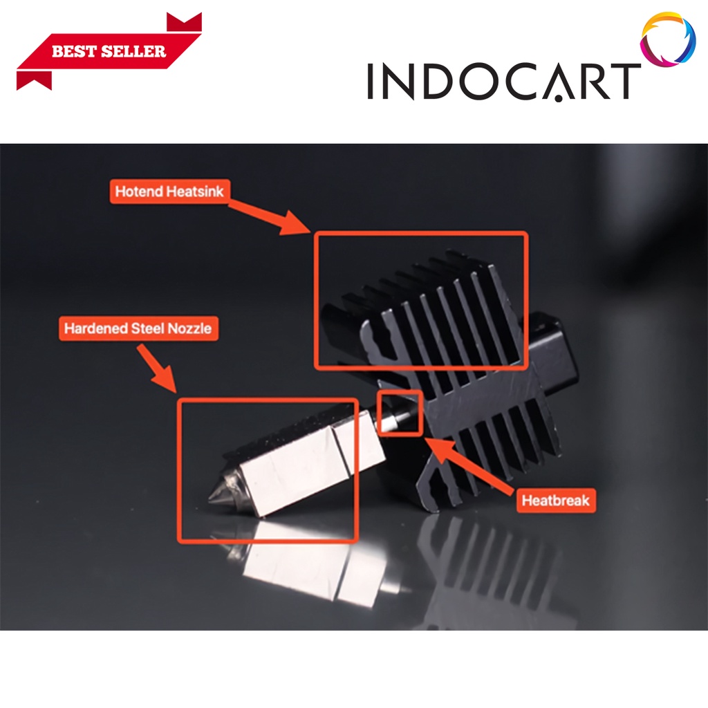 INDOCART 3D Printer Bambu Lab Hotend with Hardened Steel Nozzle 0.6mm