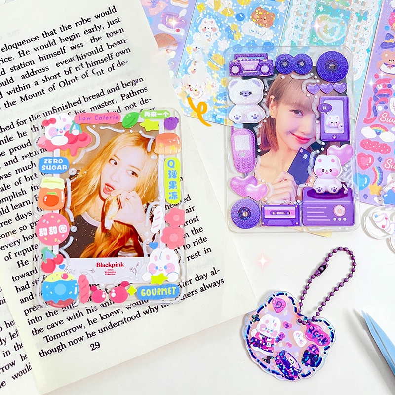 20lembar Random Kartun Glisten Sticker Board DIY Guka Sticker Set