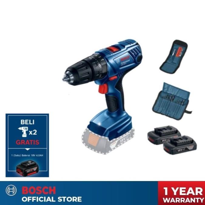 Bosch GSB 180 LI 18V Cordless Impact Drill / Bor Tembok Baterai