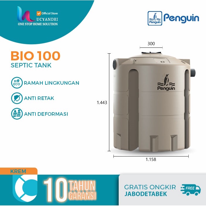 Septic Tank PENGUIN BIOROTECH 1000 Liter Tangki Septik BIO 100 TERBARU