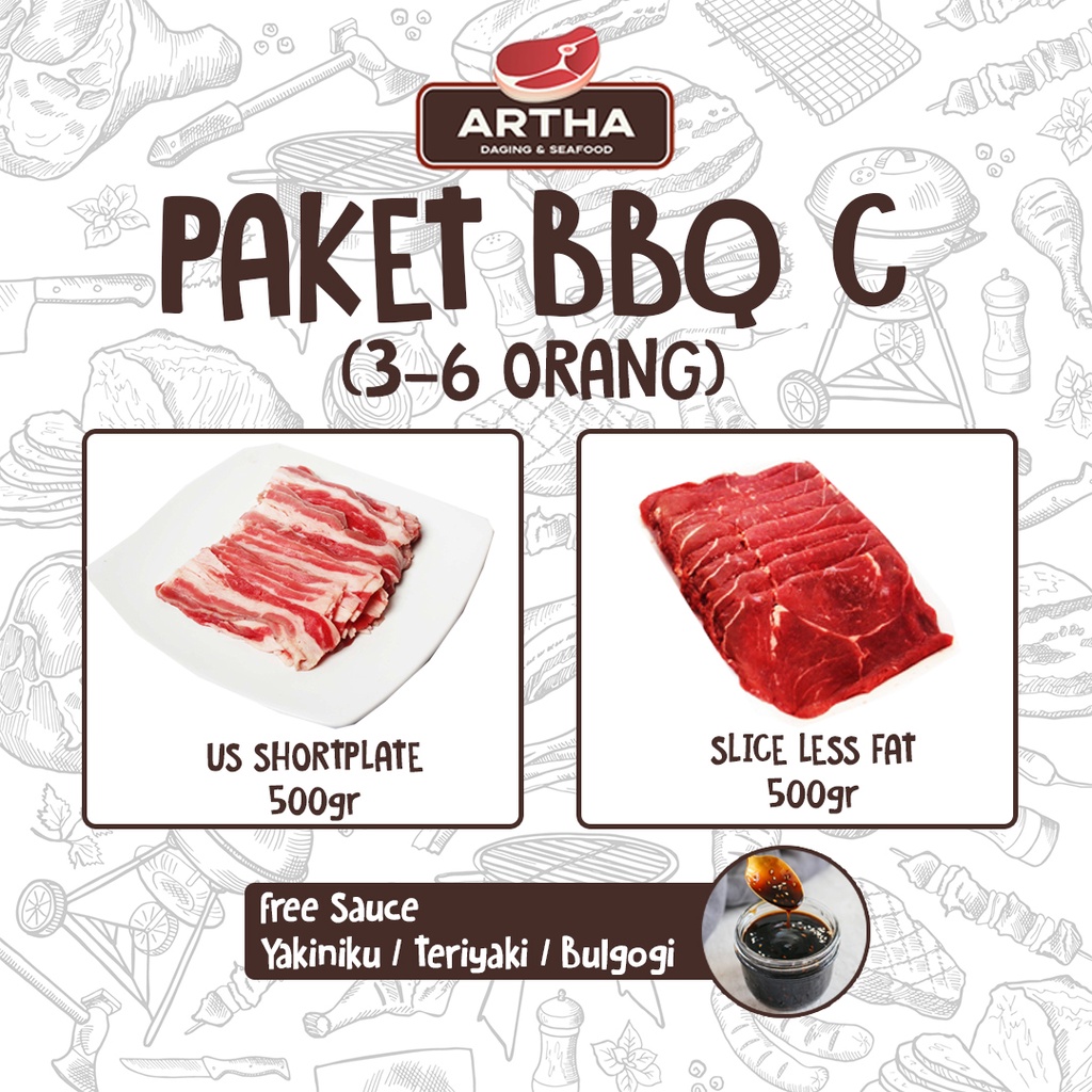 

PAKET KOREAN BARBEQUE GRILL C (3-6 ORANG) // All U Can Eat Yakiniku