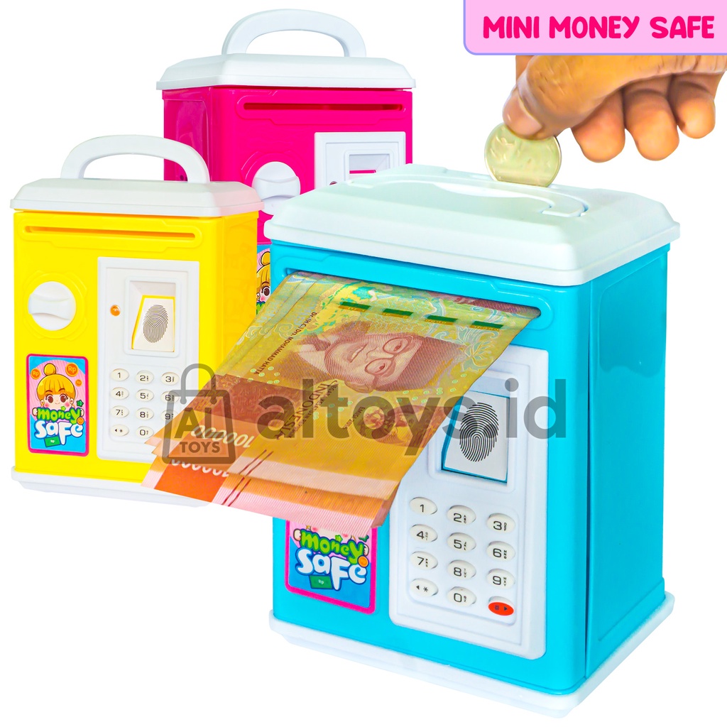 Image of Money Safe Mainan Celengan Berangkas ATM Lampu Suara Murah YA3 #0