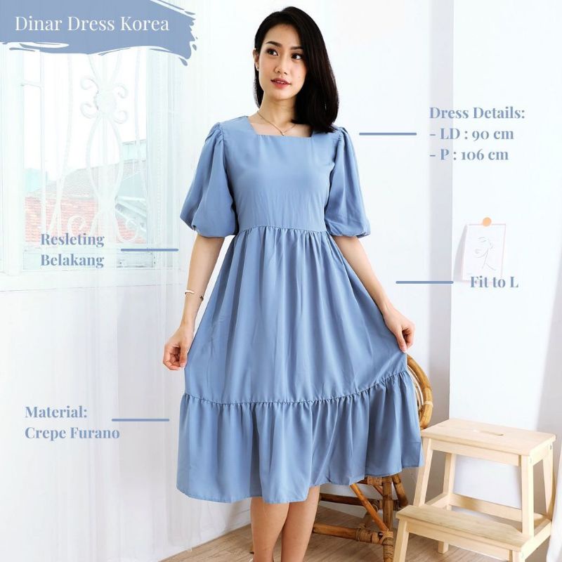 PAKAIAN WANITA BAJU MIDI DRESS REGITA VINTAGE