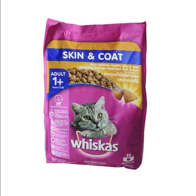 Makakan Kucing Whiskas Skin &amp; Coat 450gr