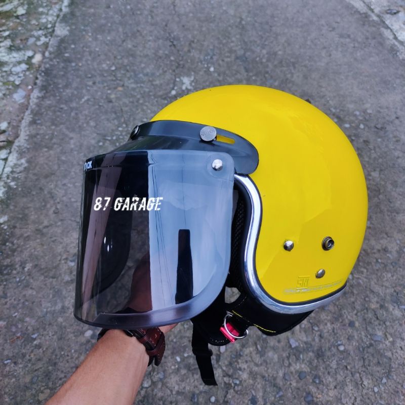 HELM BOGO DEWASA RETRO POLOS FULL LEHER SNI