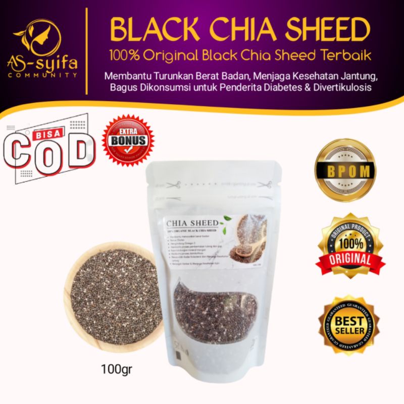 

CHIA SEED BLACK CHIASHEED PREMIUM BIJI CHIA SEED