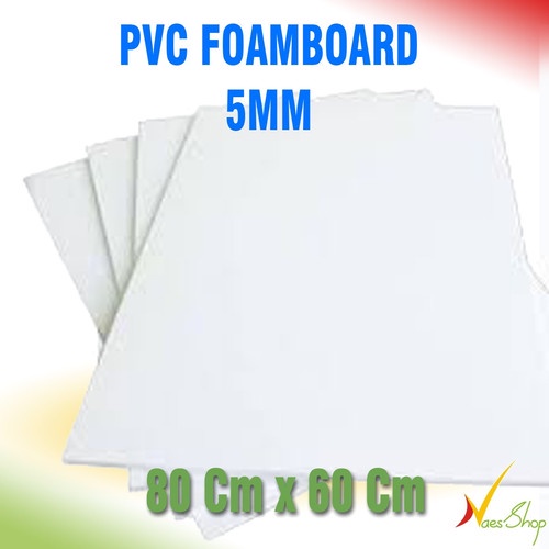 PVC Foam board 5mm Putih papan lembaran 80cmx60cm