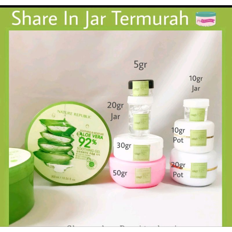 SHARE IN JARE | NATURE REPUBLIC ALOE VERA 92% SOOTHING GEL DAN  MOISTURE