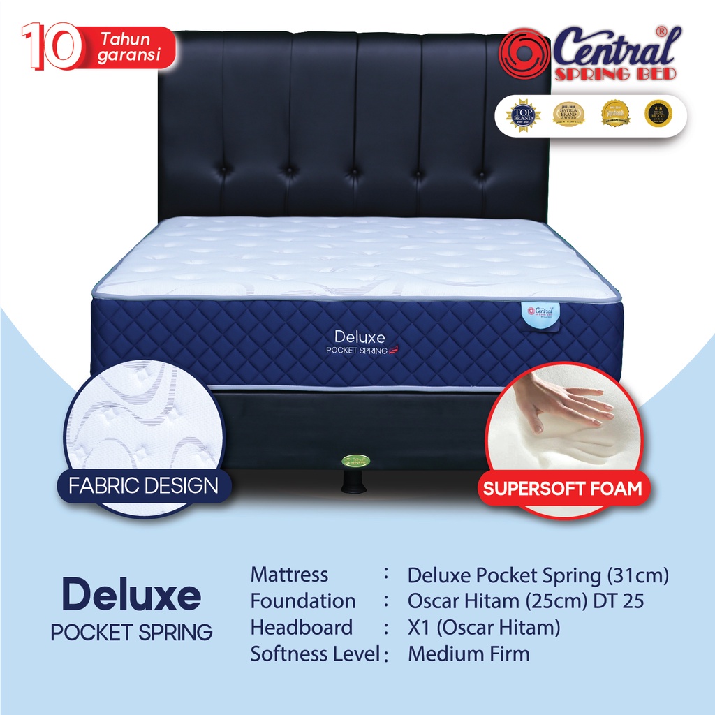 Central Springbed Deluxe Pocket Spring – Bed Set