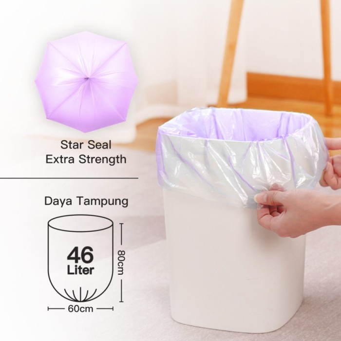 Bagus Trash Bag Roll 60 x 80 cm 46 L 24'S Kantong Sampah