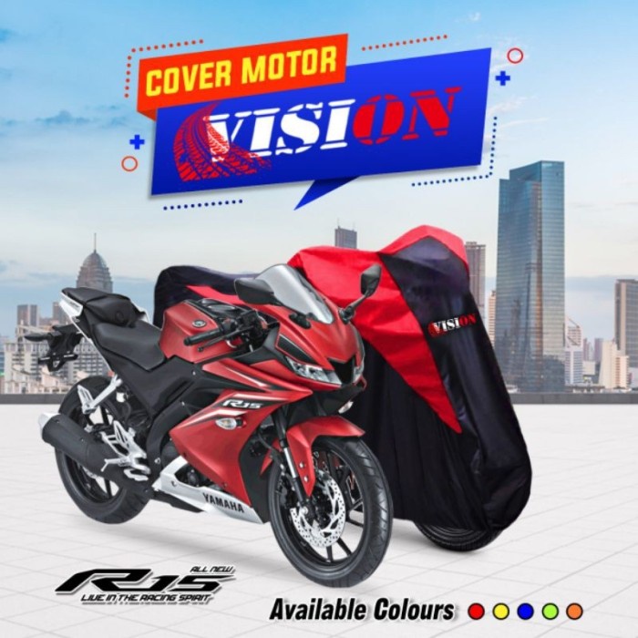 COVER SARUNG MOTOR YAMAHA R15 WATERPROOF ANTI AIR KUALITAS OUTDOOR