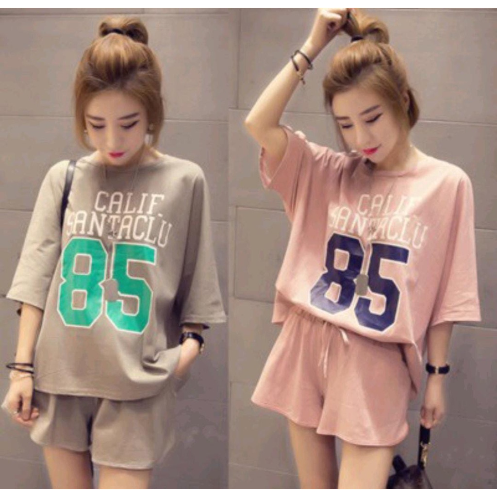 New Produk !!! Pakaian Wanita Baju Tidur Wanita Piyama Lengan Pendek Import Motif Kartun Fit to XXL