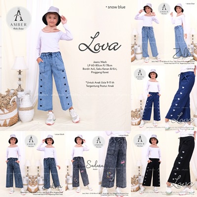 CELANA JEANS ANAK / 18.7 / ATIFA KUPU SADARA ZALKA LOVA / CELANA PANJANG ANAK 9-11 TH / CELANA KULOT / AMBER