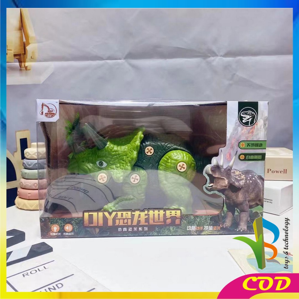 RB-M158 Mainan Anak Dinosaurus DIY Mainan Dino Mainan Edukasi Bongkar Pasang / Mainan Assembly