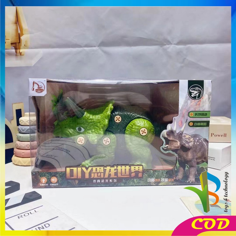 RB-M158 Mainan Anak Dinosaurus DIY Mainan Dino Mainan Edukasi Bongkar Pasang / Mainan Assembly