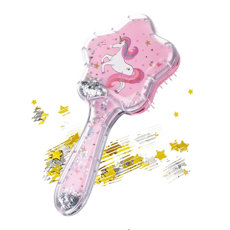 Sisir Anak Perempuan Anti Kusut Bentuk Bintang Gliter lucu HL SB 64