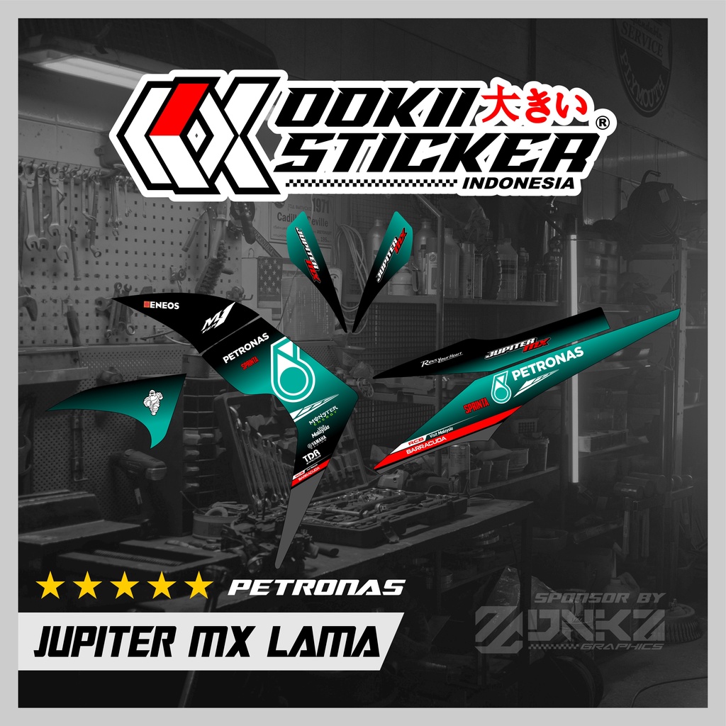 Stiker Jupiter MX Lama MX OLD Decal Striping Jupiter MX Lama MX OLD Premium Racing Petronas OOKII