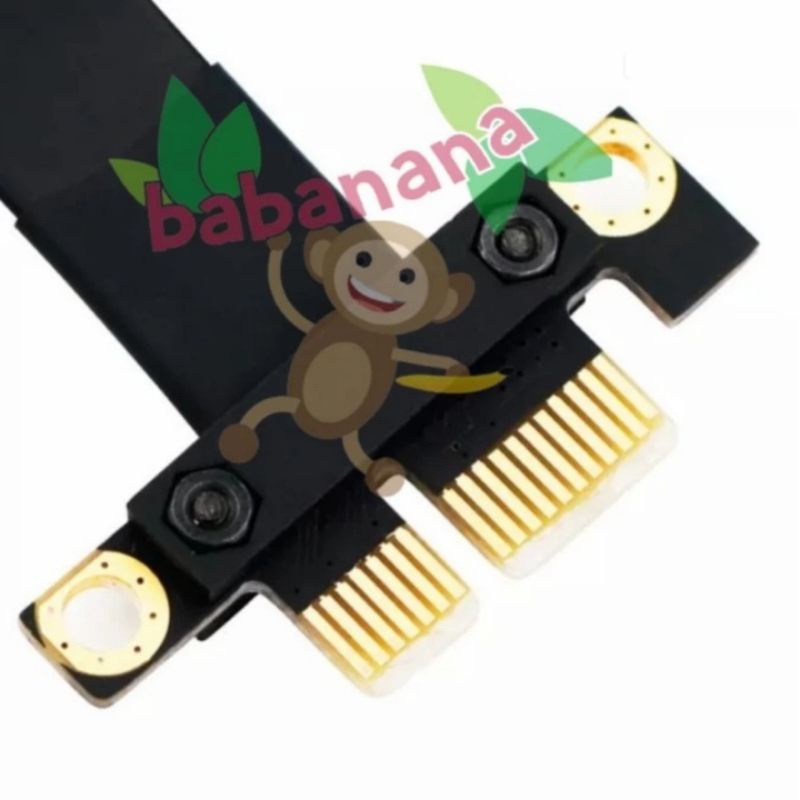 PCIE X1 elbow riser extension kabel pemanjang 180 degree siku 20cm