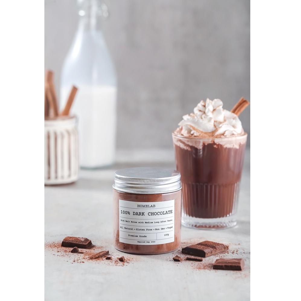 

[PRODUK 08DMY] Homelab 100% Dark Chocolate Powder / Bubuk Coklat Asli Premium 50 Gr HQH
