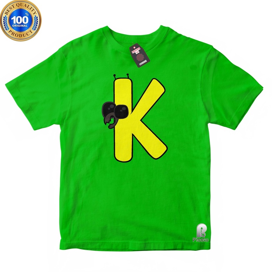 BAJU ANAK KAOS ATASAN ANAK KARAKTER K ALPHABET LORE UNISEX Bahan COTTUN (FREE NAMA)