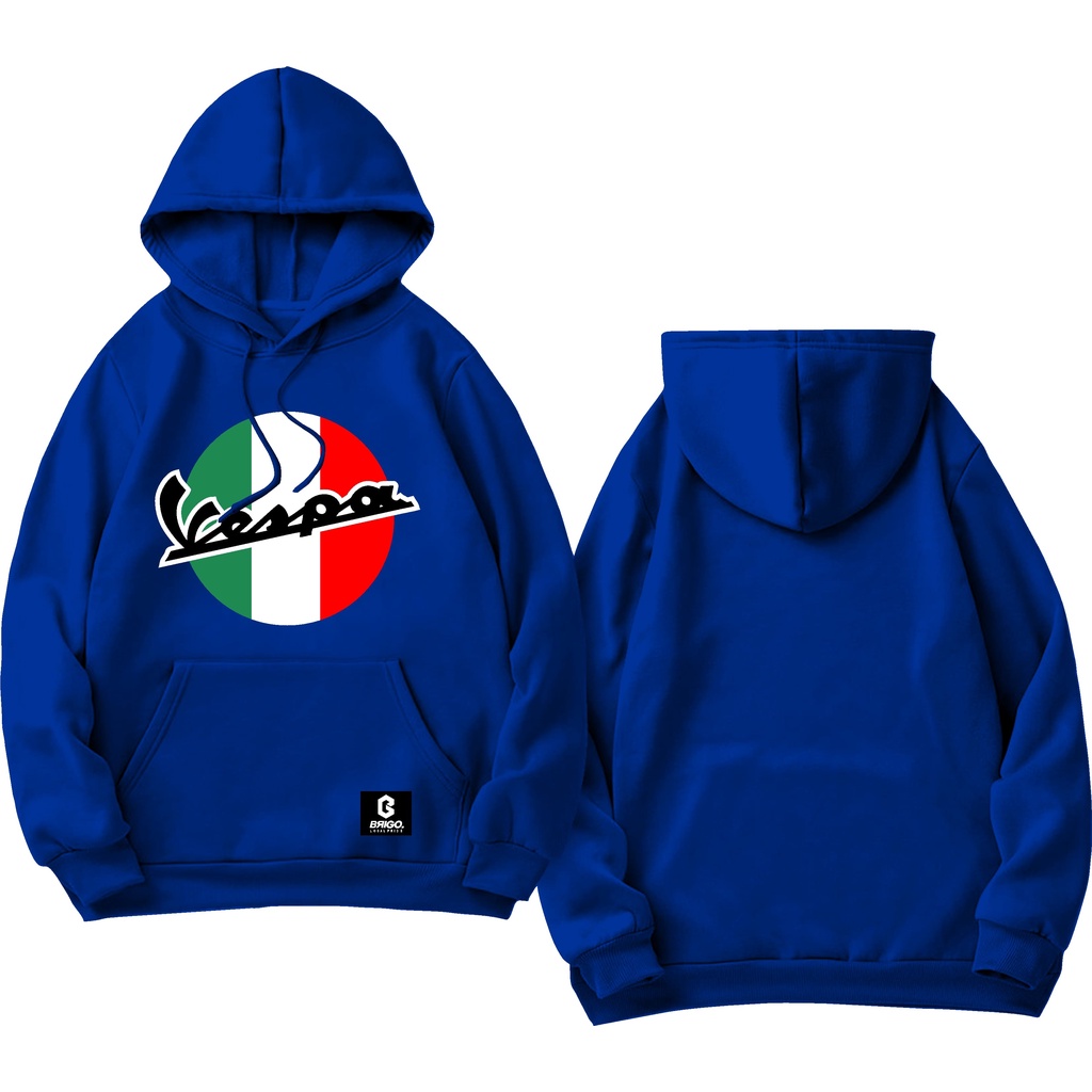 BRIGO X Vespa ITALY Jumper Hoodie II Sweater Hoodie BRIGO Sablon DTF Fleece Cotton M-XXL (Pria &amp; Wanita) Free stiker&amp;Gantungan Kunci