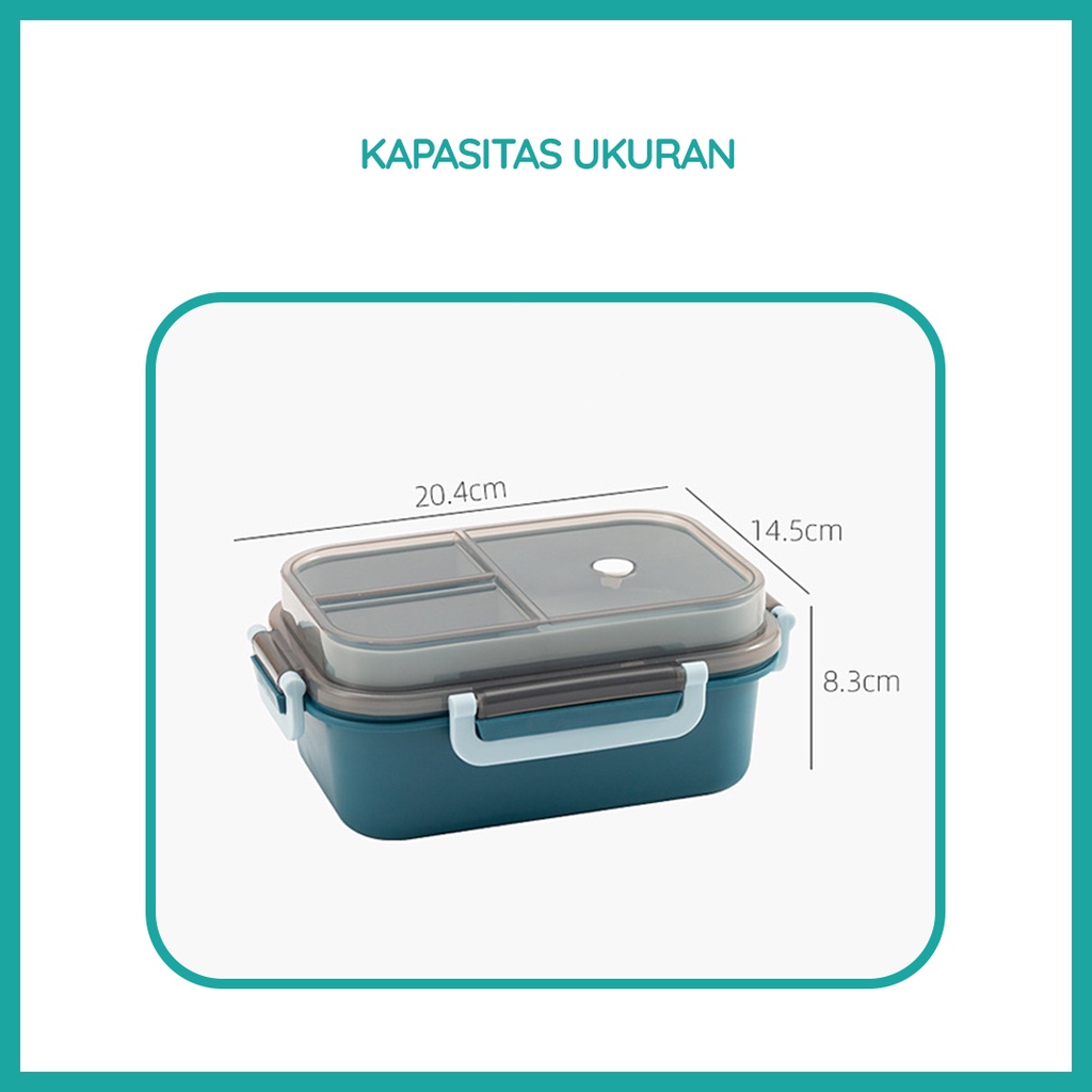 Kotak Makan Siang 2 Lapis / Kotak Makan Sekat / Lunch Box 2 Lapis Sekat / Kotak Makan Siang Tingkat