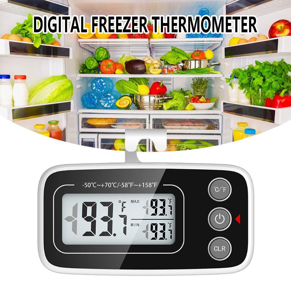 Solighter Digital Freezer Thermometer Kait Gantung LCD Rumah Tangga Baru