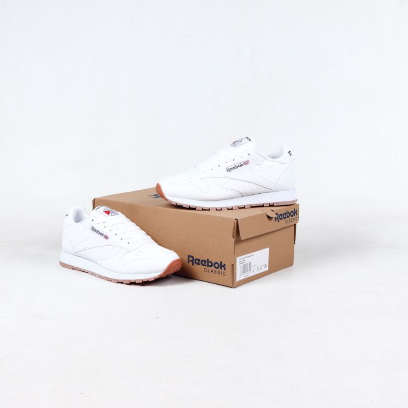 (OLK) Sepatu Reebok Classic Leather White Gum