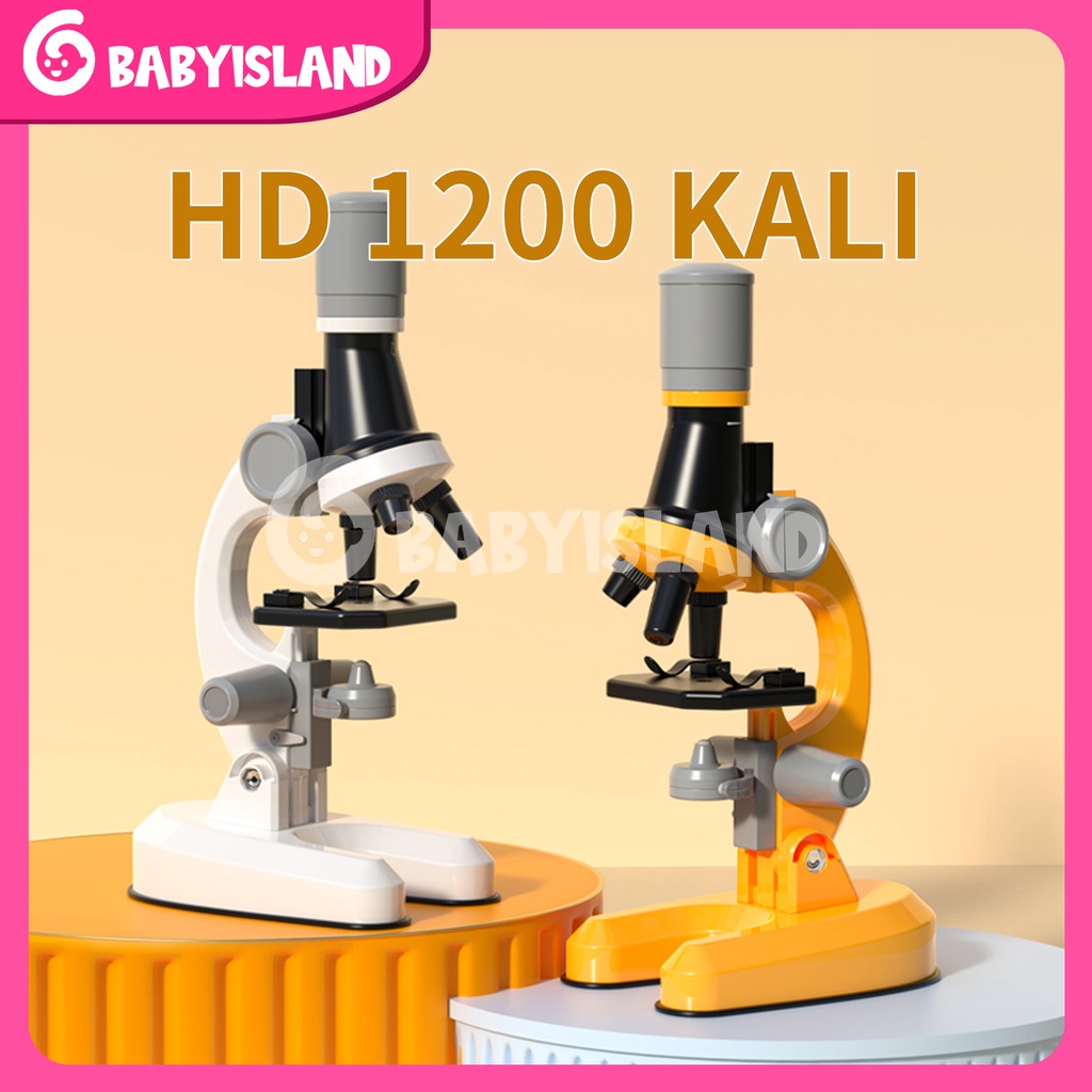 【4 Warna】1200X Mikroskop Kit Lab Homeschool Science Educational Mainan Untuk Hadiah Anak-anak