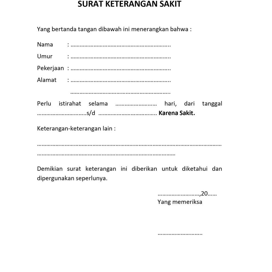 [I-5-R ㊛] Blangko Buku Surat Keterangan Sakit 1 Ply-viral