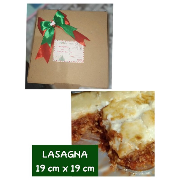 

hampers natal - lasagna 19cm x 19 cm