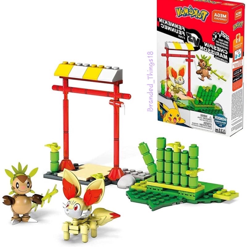 Pokemon Chespin Marisson vs Fennekin Feunnec Igamaro Fynx Pikachu Lego Action Figure Figur Bricks Br