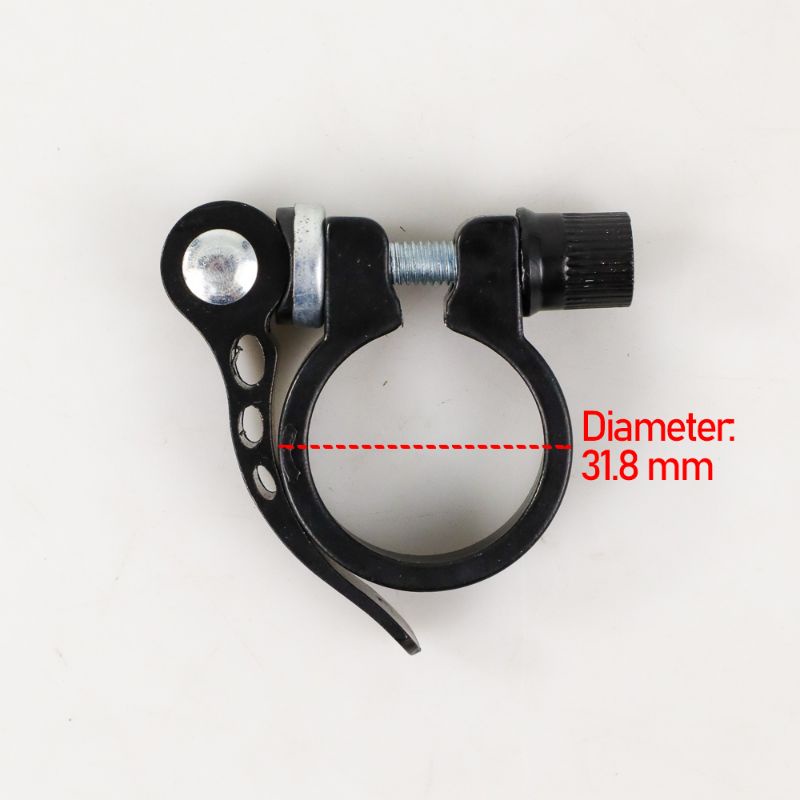 Seatclamp penjepit saddle jok seatpost tiang sadel alloy alumunium clemp klem QR 31.8 for 27.2 MM