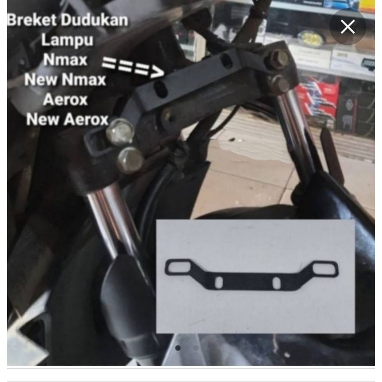 bracket lampu dishock depan nmax old new aerox old new lexi