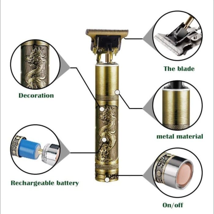 ( MSTR ) Alat cukur rambut kumis dan jenggot motif naga / alat cukur elektrik