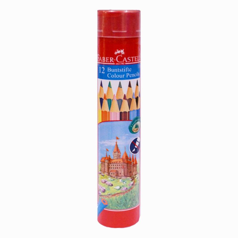

Pensil warna 12 pcs / Classic colour pencils in round tin 12 warna faber castell