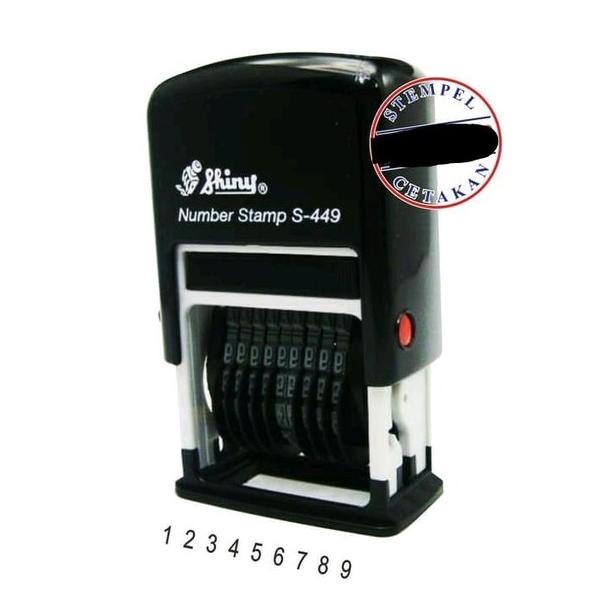 

Terlaris stempel nomor otomatis shiny S 449 9 digit Termurah